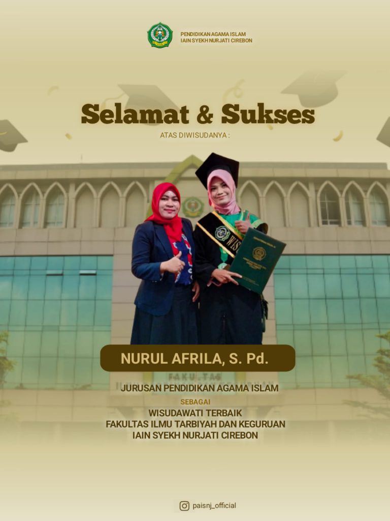 Foto Bersama Ibu Siti Maryam Munjiat (Kajur PAI) dengan Nurul Afrila (Wisudawan)