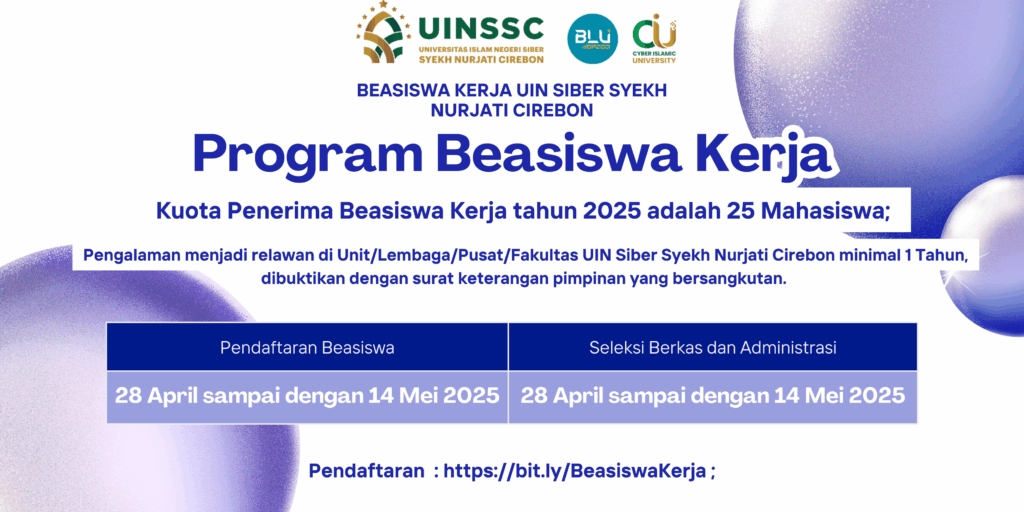 Dok. Pendaftaran Beasiswa Kerja UIN Siber Syekh Nurjati Cirebon