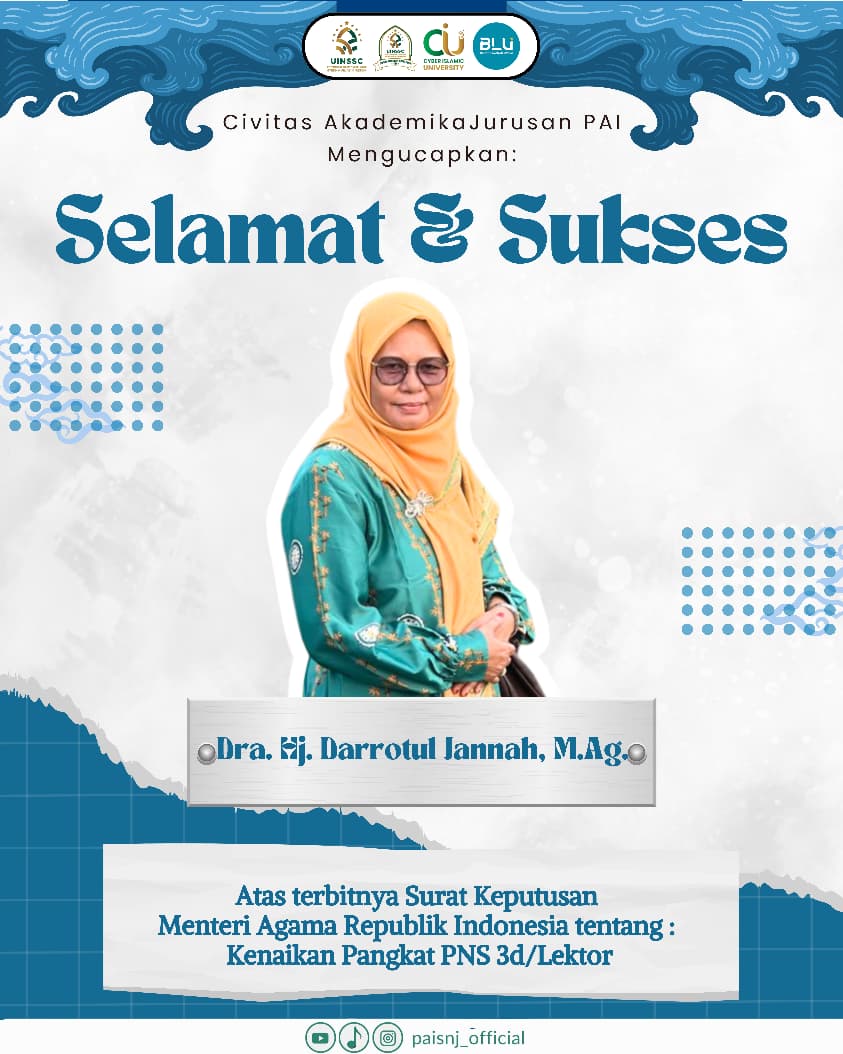 Dokumentasi Dra. Hj. Darrotul Jannah, M.Ag Ucapan Selamat dan Sukses Atas Terbitnya SK Keniakan Pangkat PNS 3.d