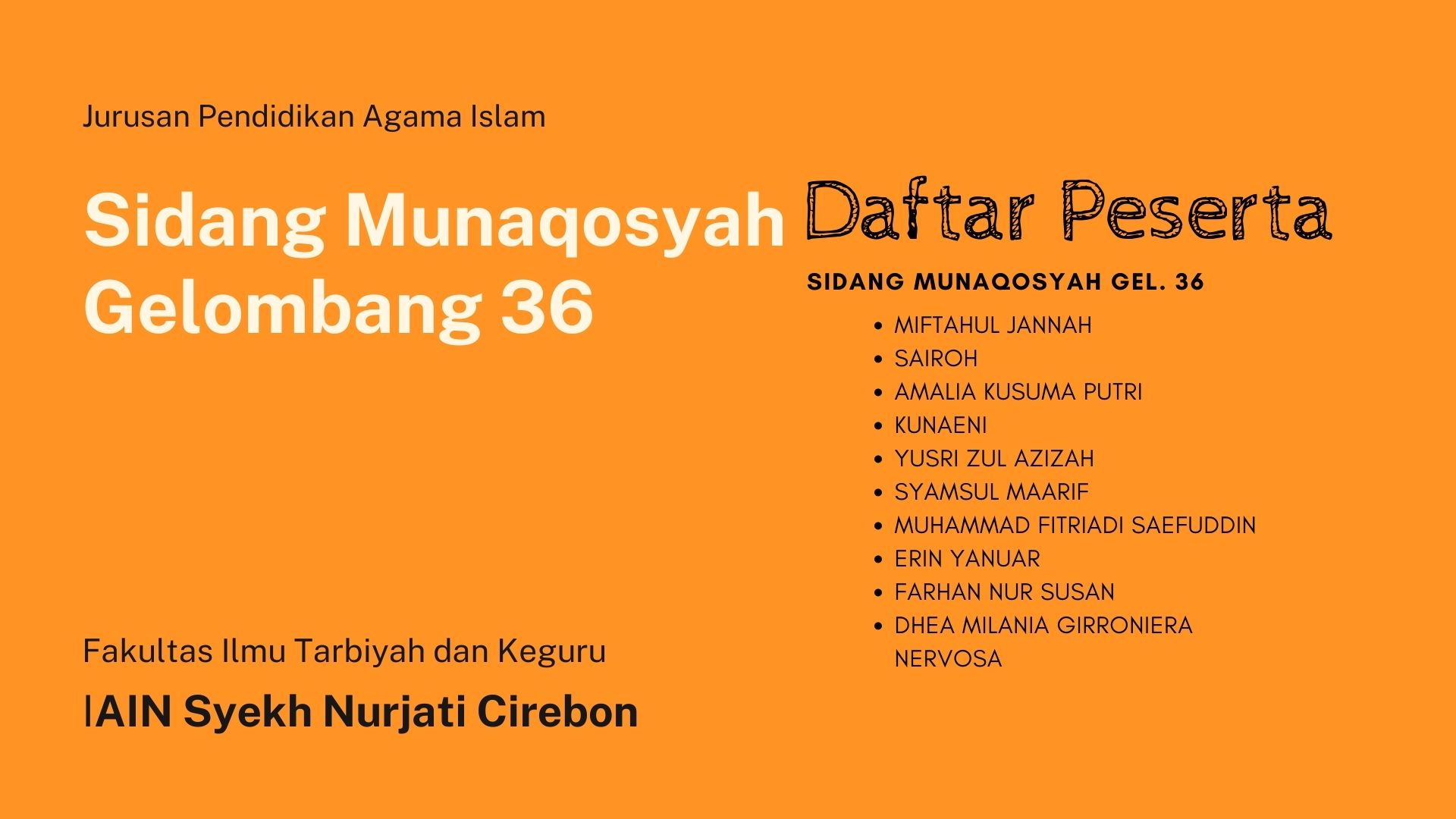 Sidang Munaqosyah Gelombang 36