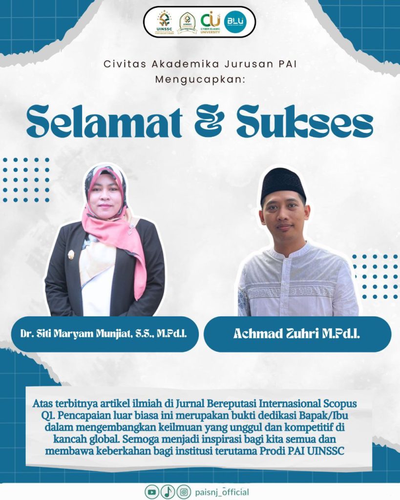 Dosen PAI UIN SSC Ukir Prestasi Global, Tembus Jurnal Scopus Q1 di Era Society 5.0